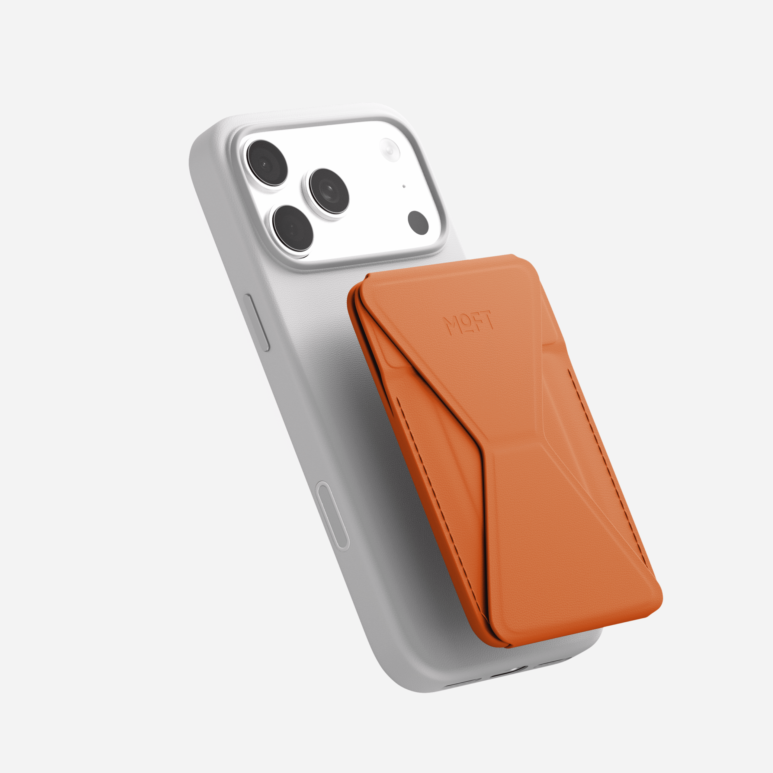 MOFT trackable snap-on MagSafe wallet stand