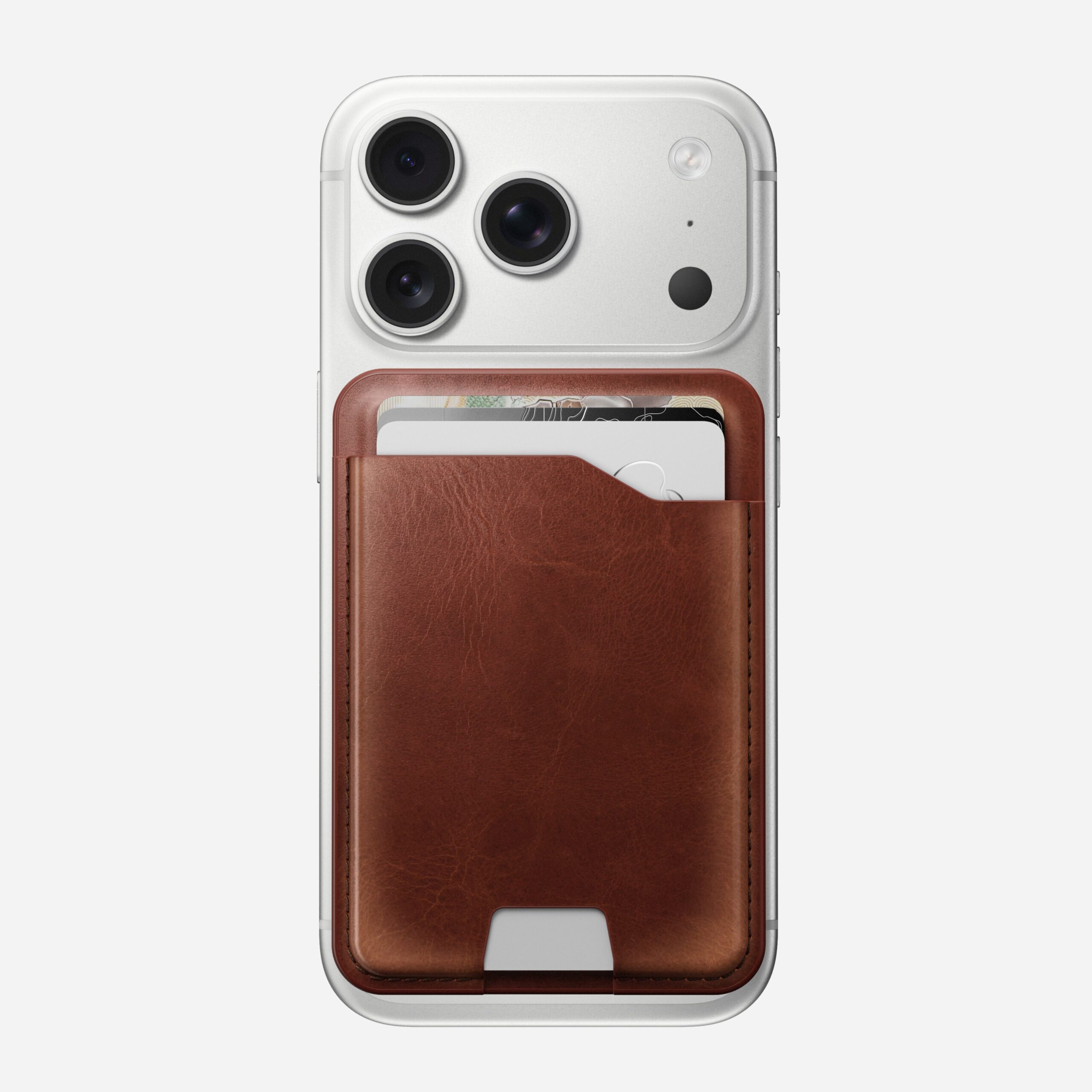 Nomad Leather Mag Wallet with Find My tracking